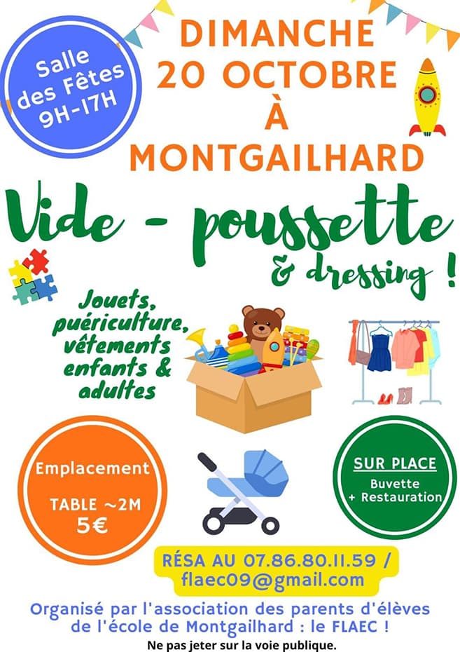 Vide poussette & dressing à Montgailhard